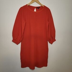 Massimo Dutti Waffle Kint Ball Sleeve Dress Size Small